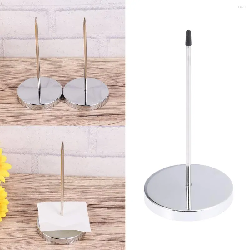 Dinnerware Sets Check Receipt Spindle Holder Fork Restaurant Straight Rod Desk Spike Receipts Ticket Note Bar Paper Stainless Steel Holders