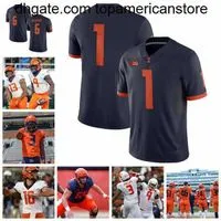 Stitched Custom NCAA Illinois Fighting Illini Football Jerseys Jake Hansen Jersey Donny Navarro Matt Robinson Rashard Mendenhall