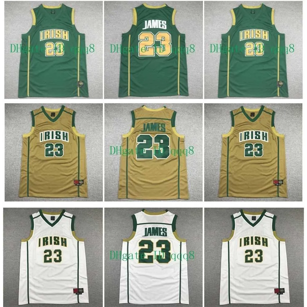 qqq8 Top-Qualität 1 #23 James Jersey St. Vincent Mary Irish High School Jersey Basketball-Trikots