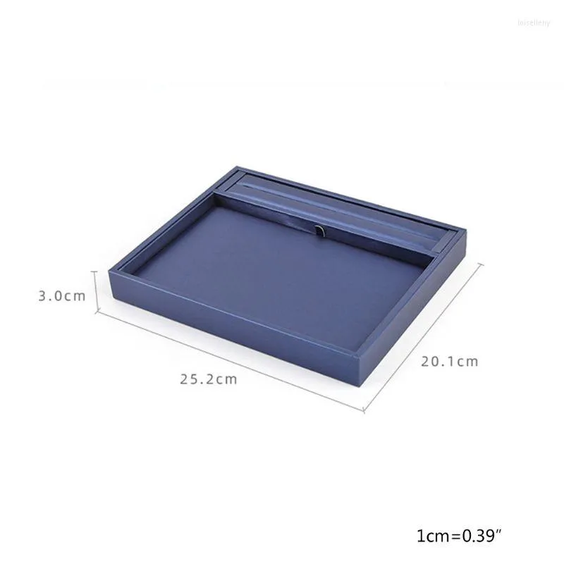 Jewelry Pouches PU Leather Display Drawer Tray For Ring Earring Necklace Shop Counter