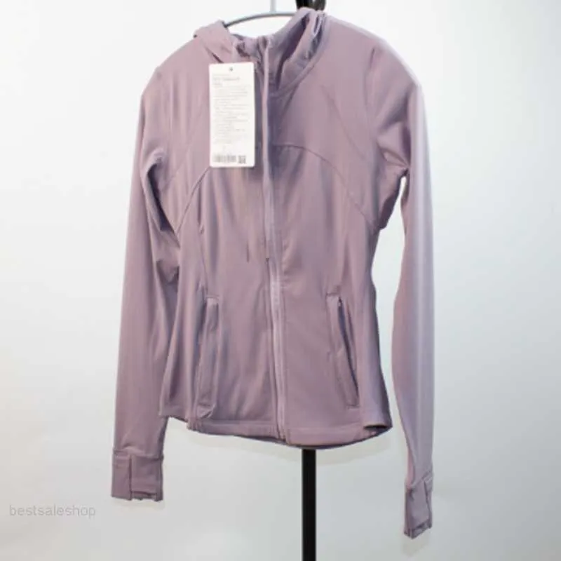 Lu Yoga Jackets Hoodeds تعريف سترة مقنعين zip بدون جيوب الخريف الرياضية الجري تجريب الضغط على معطف طويل الأكمام الزي 2021 Hot Good Top