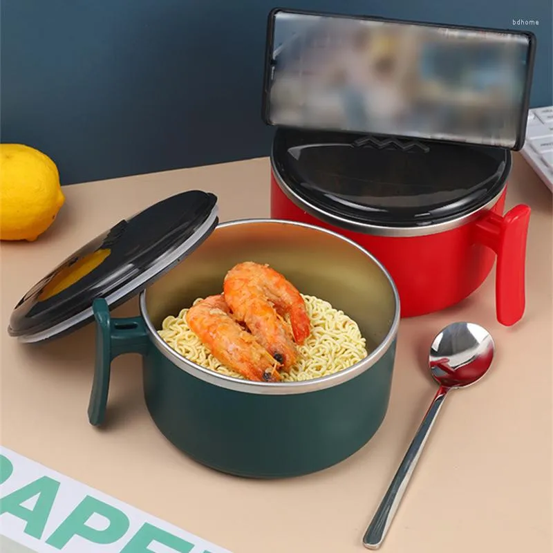 Tigelas tigelas aço inoxidável Sopa instantânea de macarrão de grande capacidade salada tigela infantil utensílios de cozinha para recipientes para recipientes