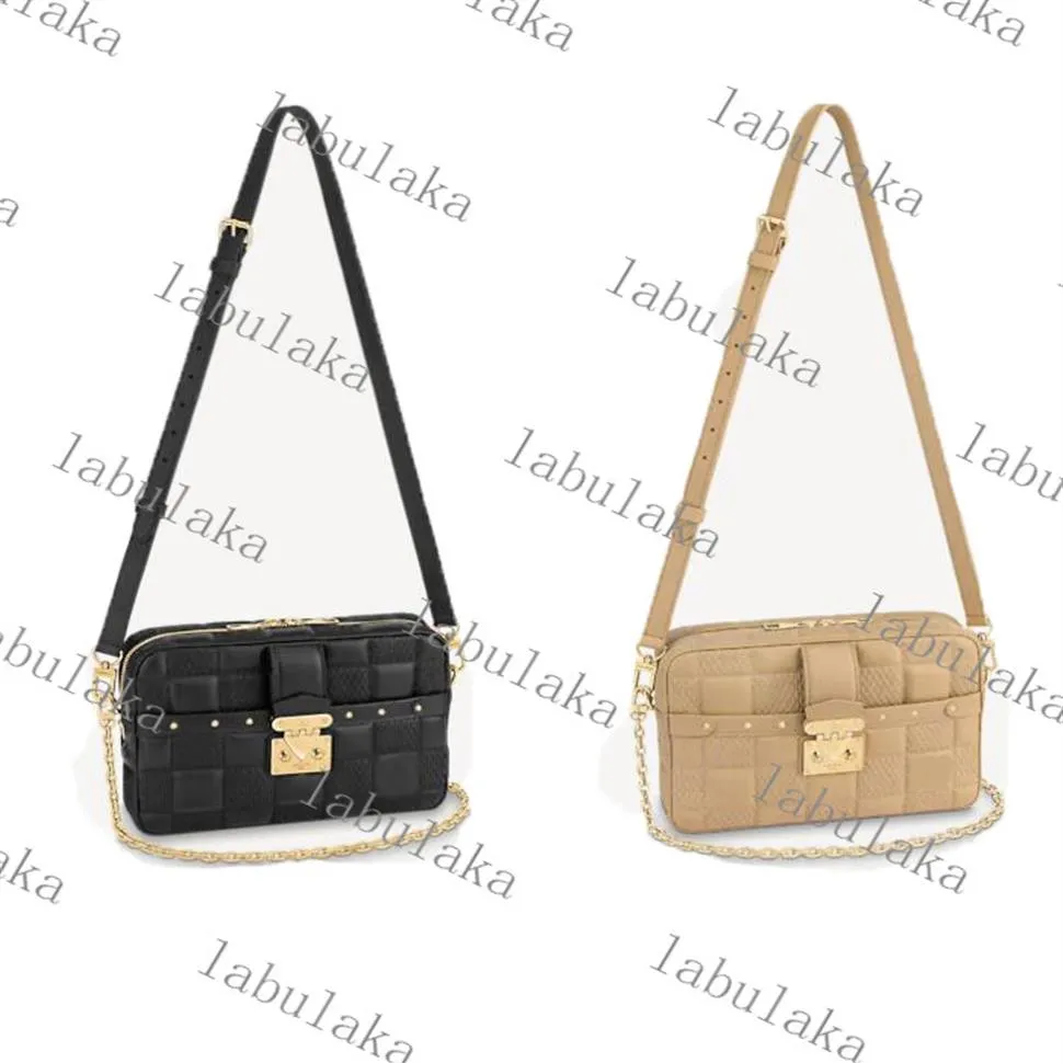 M59111M59114 Troca Women Mini Bag Crossbody Desinger Handväska kalvläder dam canvas präglad kväll axelväskan koppling handväska sh279j