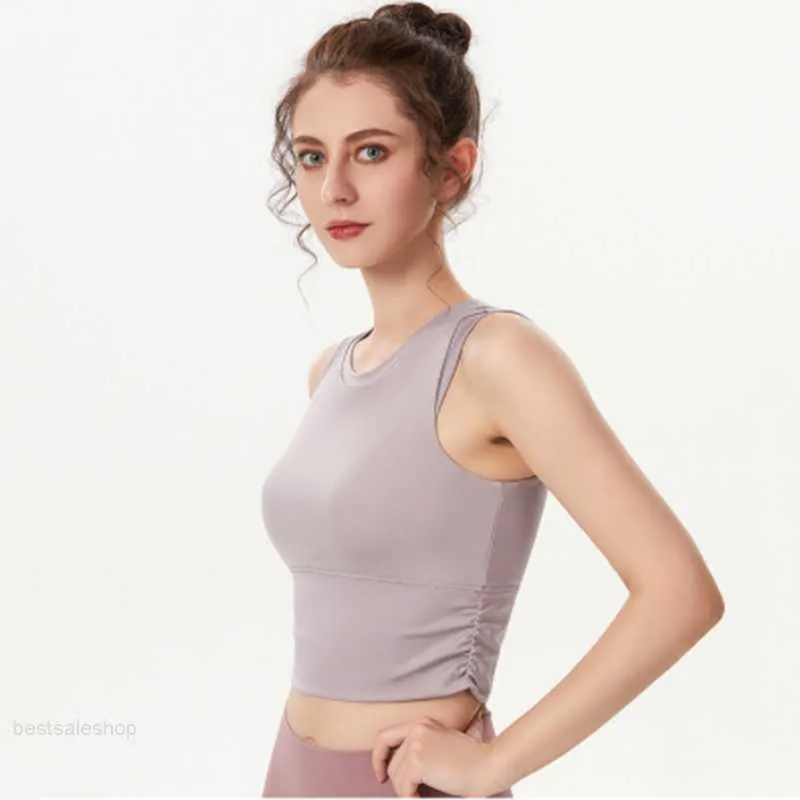 2023 NUOVO LU-07 LU Abbigliamento da yoga da donna Intimo fitness Corsa all'aperto Elastico antiurto Bella schiena Tappetino da yoga Reggiseno sportivo buon top