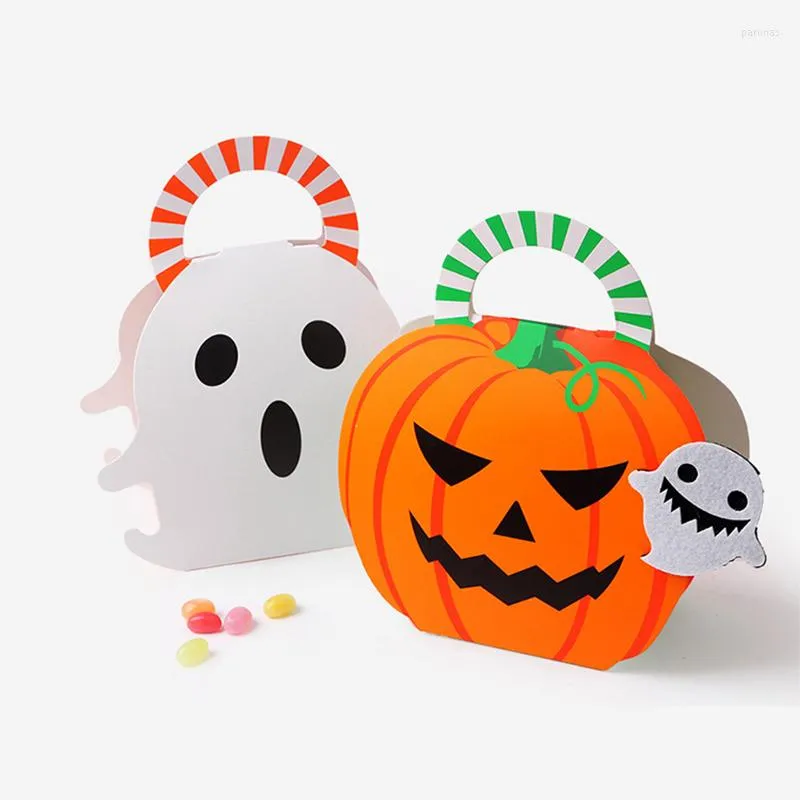 Geschenkomschakeling 10 stks Kerstmis en Halloween Wikkel Paper Tassen Ghost Pumpkin Portable Creative Candy