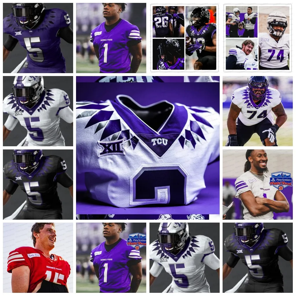 Custom Tcu Horned Frogs Football Jersey: Tcu Jerseys Taye Barber