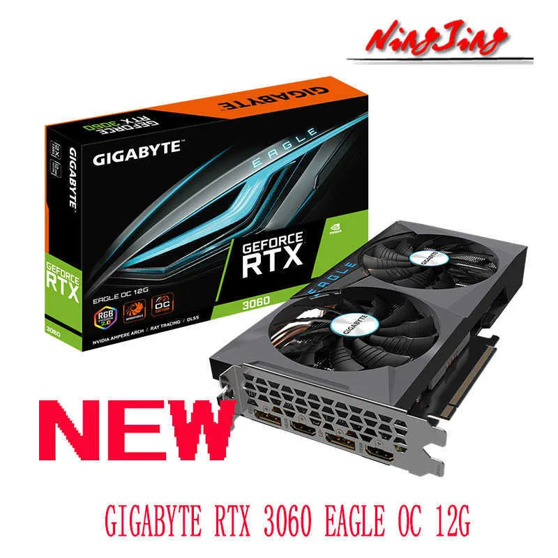 GIGABYTE GeForce RTX 3060 EAGLE OC 12G 15000MHz GDDR6 12GB GIGABYTE GeForce RTX 3060 EAGLE OC 12G 15000MHz GDDR6 12GB
