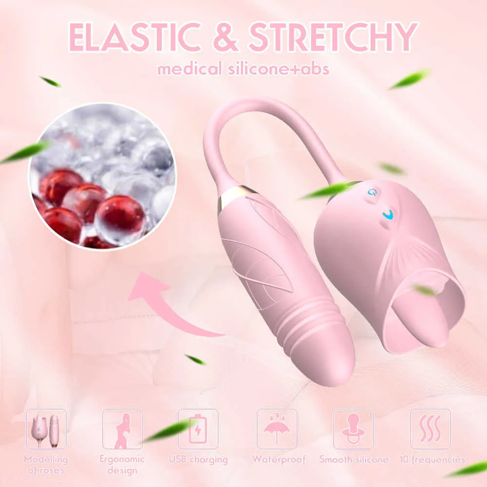 Artículos de belleza, vibradores de succión de rosas, succionador de pezones, estimulación del clítoris Oral, juguetes sexy potentes para mujeres, juguete vibrador