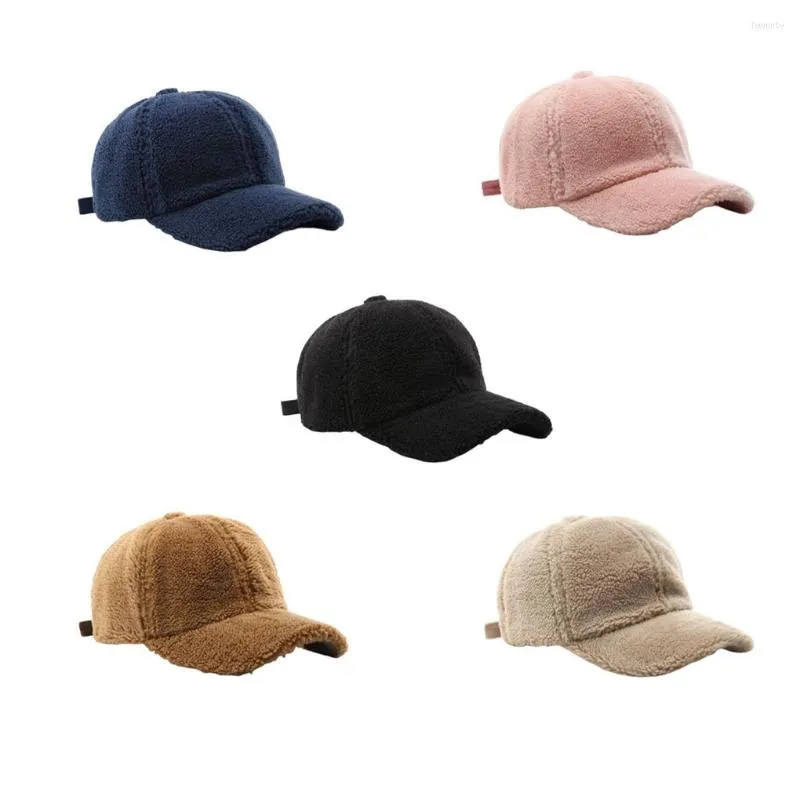 Ball Caps Cotton Woman Baseballl Cap Solid Color Decorative Hat Comfortable Adjustable Autumn Winter Headwear Outdoor Warm Hats