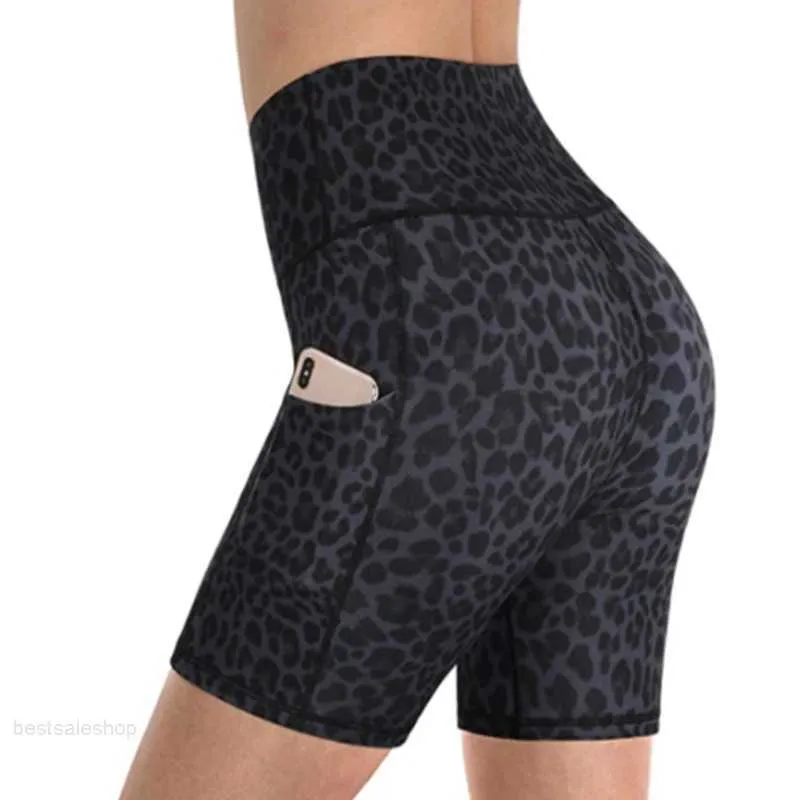 LU LU LEMONS Leopard Shorts Women Workout Cycling Tights Sport Sweat Snake Skin Biker Shorts High Waist Comfortable Short Yoga Pant Leggings Hot good top