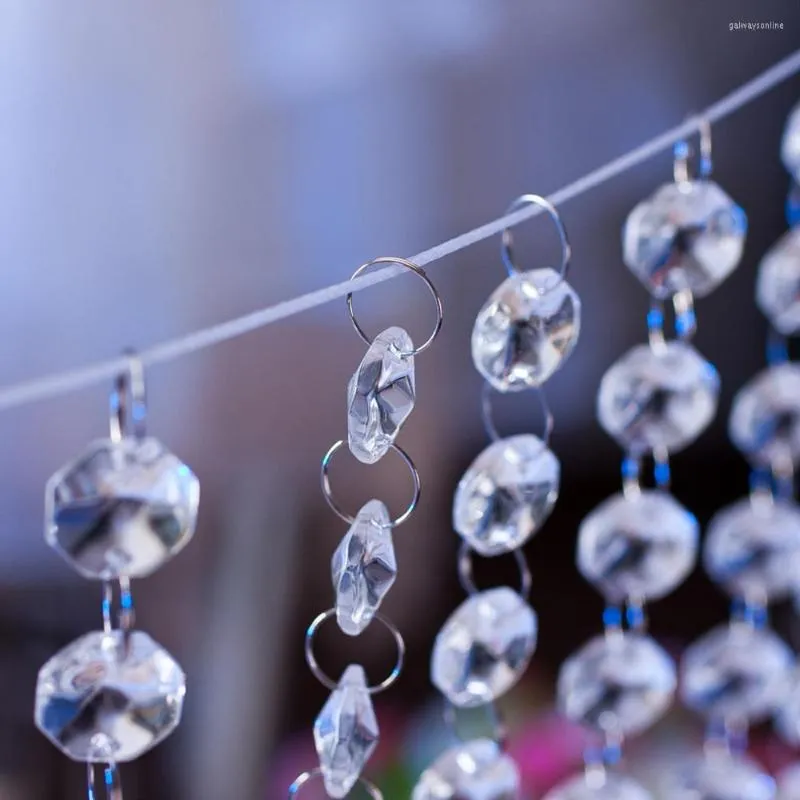 Curtain Clear 1m DIY Garland Diamond Rhinestone Acrylic Crystal Bead Wedding Party Decor Beaded