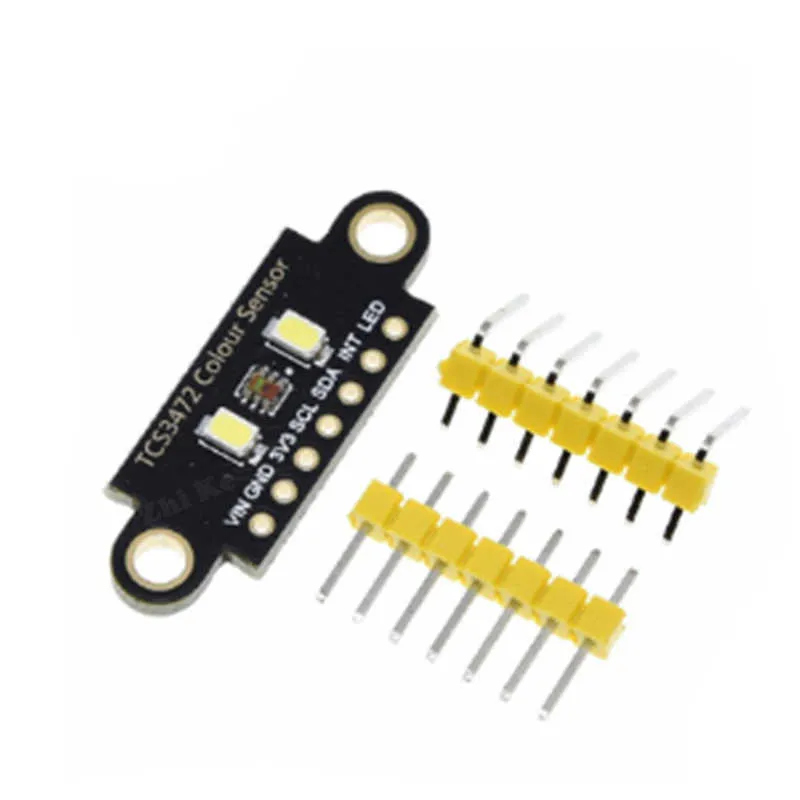DC3.3V 5V TCS34725 Färgigenkänning Sensor Bright Light Module RGB IIC för Arduino STM32 Tvåhålsversion DIY-satser