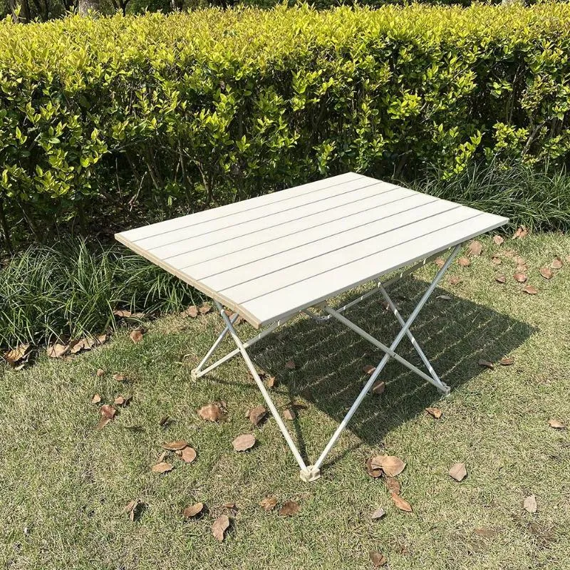 Camp Furniture Outdoor Barbecue Picnic Hiking Table Aluminum Alloy Camping Foldable Dinner Desk Travel Adventure Furnishings