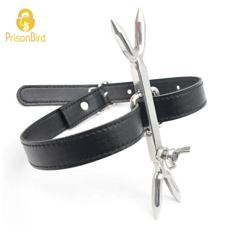 Articoli di bellezza CHASTE BIRD New Strict Leather Metal Stainless Steel Heretics Fork Bondage SM giocattoli sexy per uomini / donne BDSM A320 Cock Rings