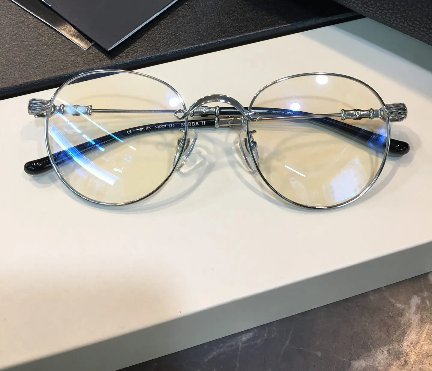 Chrome Hearts Bubba-a Cross Temple Metal Frame Round Sunglasses Eyewear Chrome Hearts Bubba - A Gold Sunglasses | 131585_GP_P main image 4