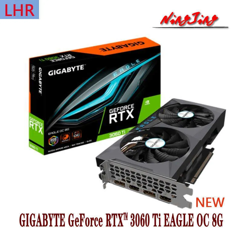 Gigabyte GeForce RTX 3060 Ti EAGLE OC 8GB Graphics Card Ie 4.0 8GB 