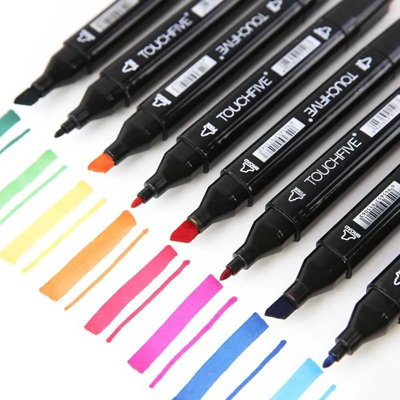 Manga Pen Markers Set 120/80/60 Colors Art Markers Set Dual Head Alcohol  Sketch Markers For School Art Supplies Design Marker
