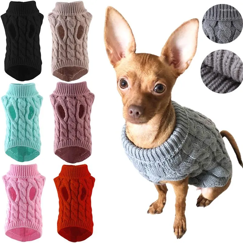 Hondenkledingtruien voor kleine middelgrote honden katten kleding winter warme huisdier puppy coltrui vest zachte jas jas