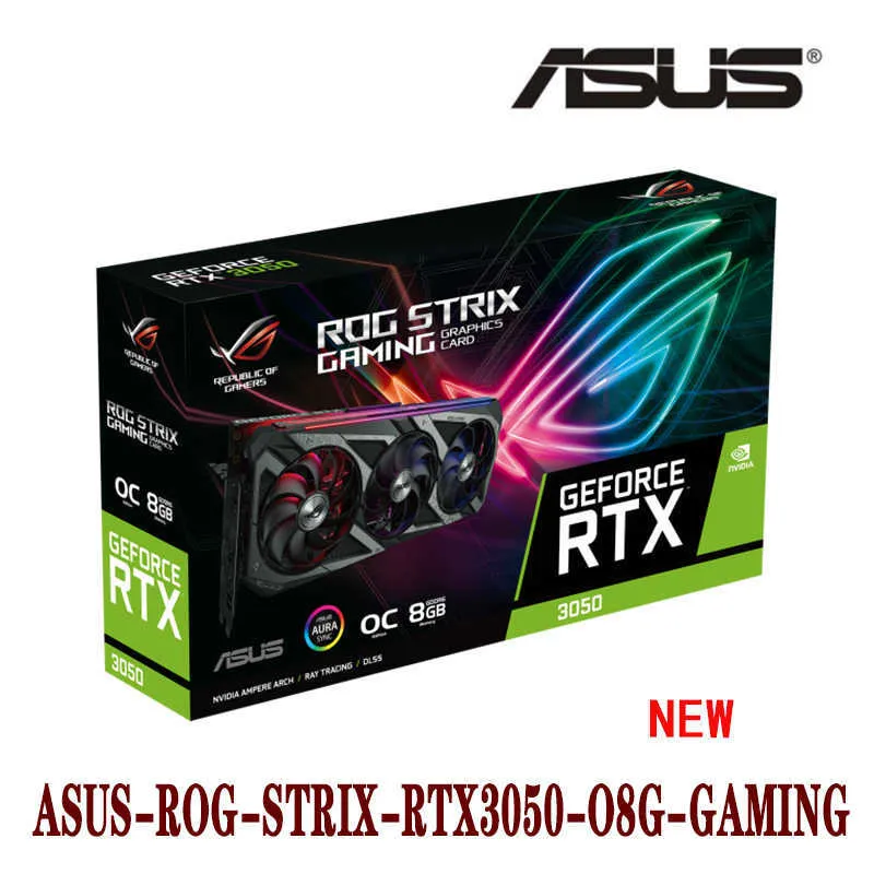 ASUS ROG STRIX GEFORCE RTX 3050 OC EDIÇÃO 8GB RTX 3050 SUPORTE AMD Intel Desktop CPU LHR NOVO