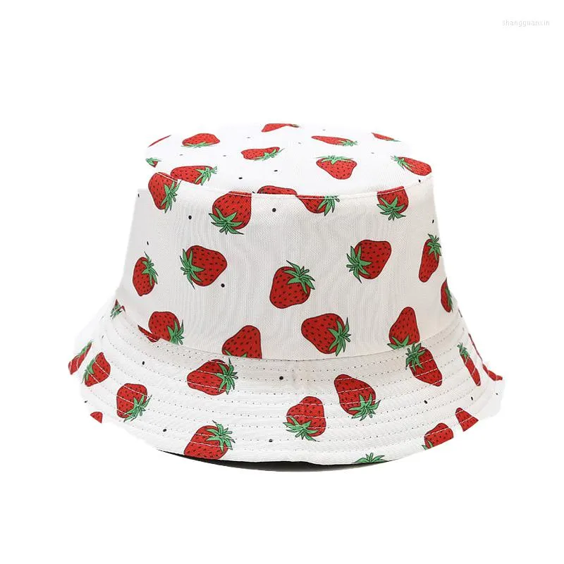 Berets Sells Fruit Pattern Fisherman's Hat Men And Women's Outdoor Leisure Sun Summer Travel Dropshiping Soft Breathabe Cap