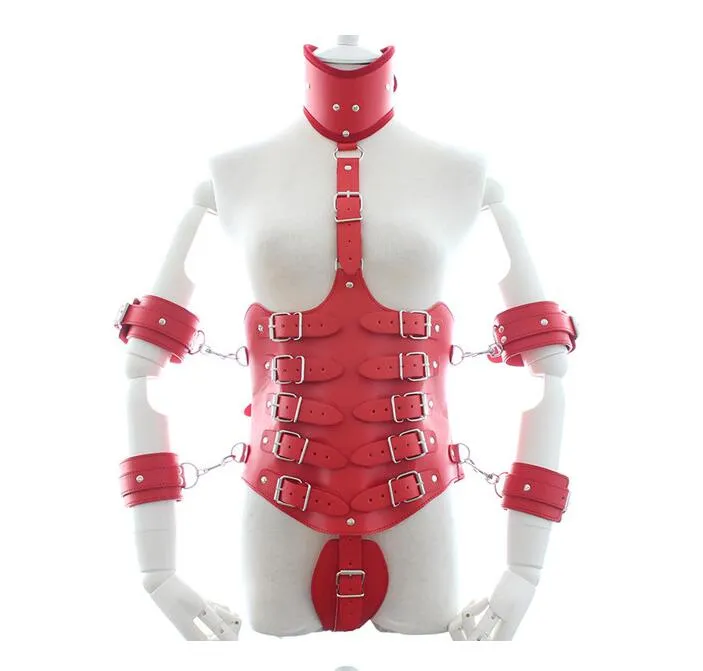 Sex sm Bondage Toys Passione per adulti manette in pelle armatura vestiti Queen suit strumenti sessuali alternativi