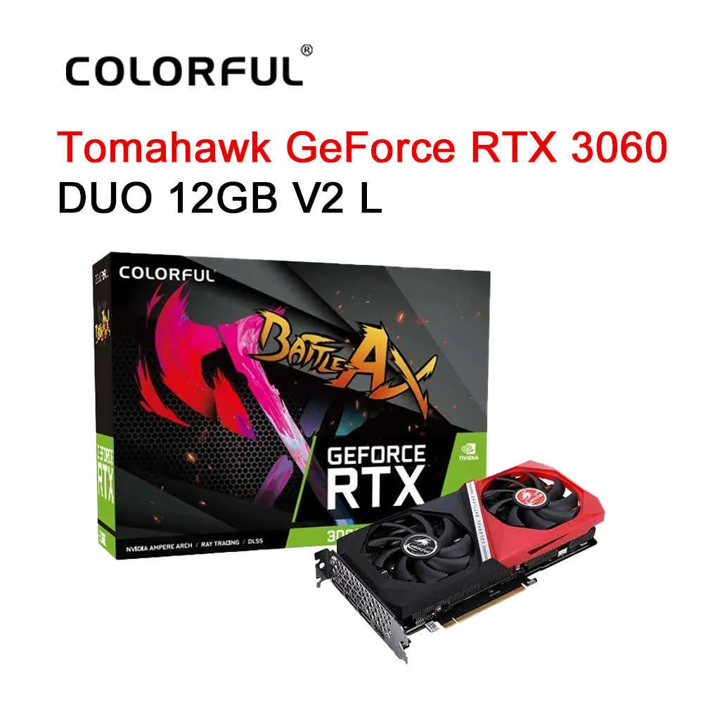 COLORFUL GDDR6X RTX 3060/3060Ti Gaming GPU Video Card 8GB/12GB 