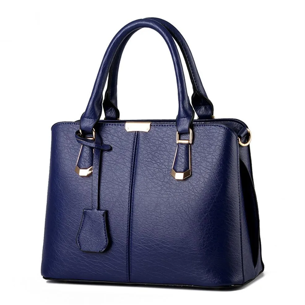 HBP Moda Donna Borsa a mano in pelle Borsa a tracolla con fiocco femminile inclinata Borse a mano Shopping Tote Messenger Bag DeepBlue277H