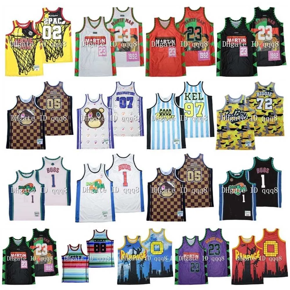 qqq8 Camisetas de baloncesto NOTORIOUS B.I.G. BIGGIE SMALLS 72 BAD BOY MTV 81 ROCK ROLL SOBRE EL BORDE 02 TUPAC MARTIN MARTY MAR PAYNE 23 CHUCKY 88