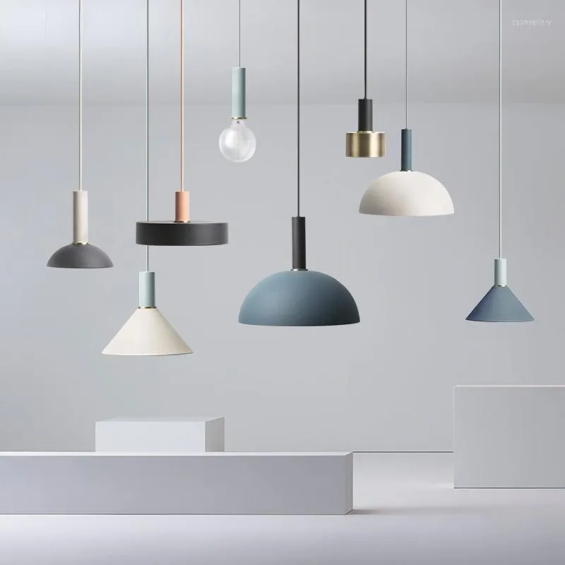 Kolye lambaları Nordic Loft Lights E27 Led Modern Yaratıcı Asma Lamba Yemek Odası Tasarımı Diy Yaşam Mutfak Restoranı