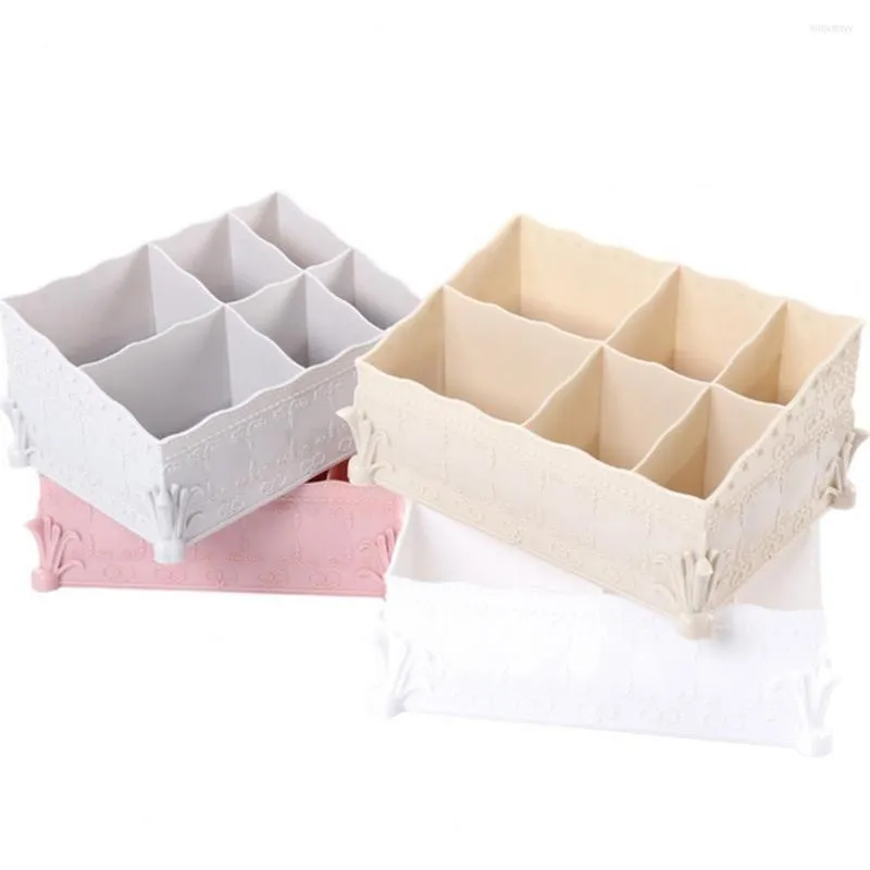 Storage Boxes Space-saving 4 Colors Multi-Grids Pencil Holder Cosmetic Basket For Home