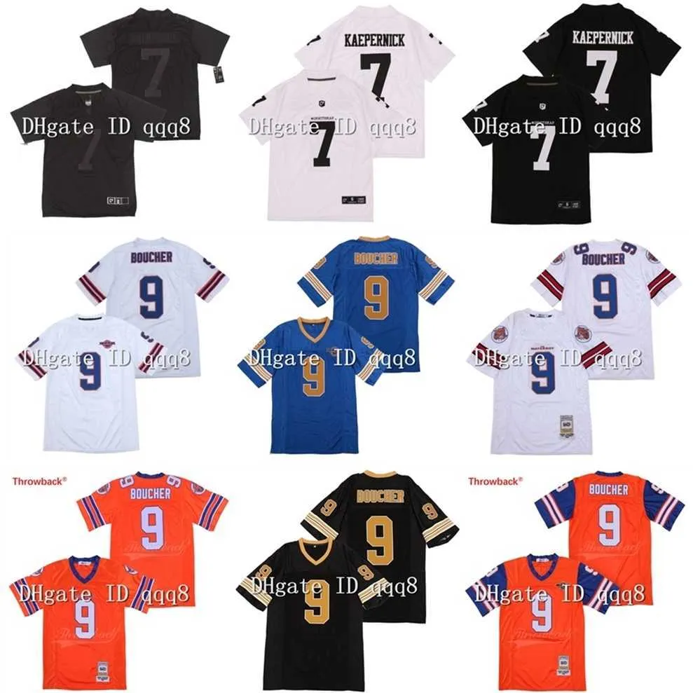 qqq8 NCAA Colin Kaepernick Icon Jersey 2.0 Fidèle à IMWITHKAP 7 Colin Kaepernick JE SUIS AVEC KAP Bobby Boucher 9 The Water Boy Film Football Jersey