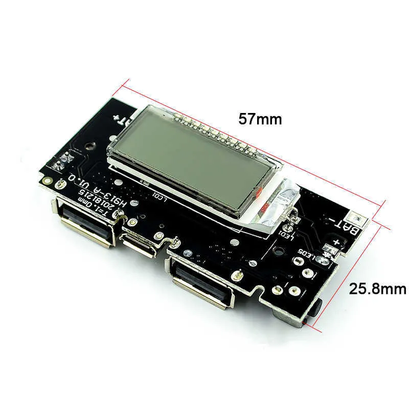 5 V 18650 Moduł ładowarki zasilający 2 port USB Digital Display Zwiększenie Zestaw DIY Płatna Zestaw zarządu akumulatora