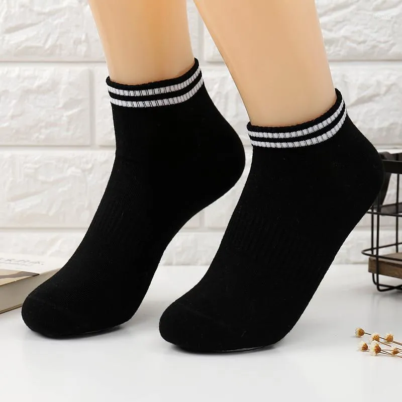 Men's Socks Fashion Cotton Black White Ankle For Couples Lovers Casual Short Male Sock Slippers