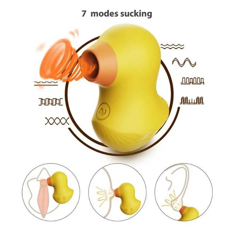 Articoli di bellezza DEBE Clitoristica succhiare vibratore Donne Dildo con 7 succonti di frequenza Toys per adulti Duck Suckerker Blowjob Stimolazione