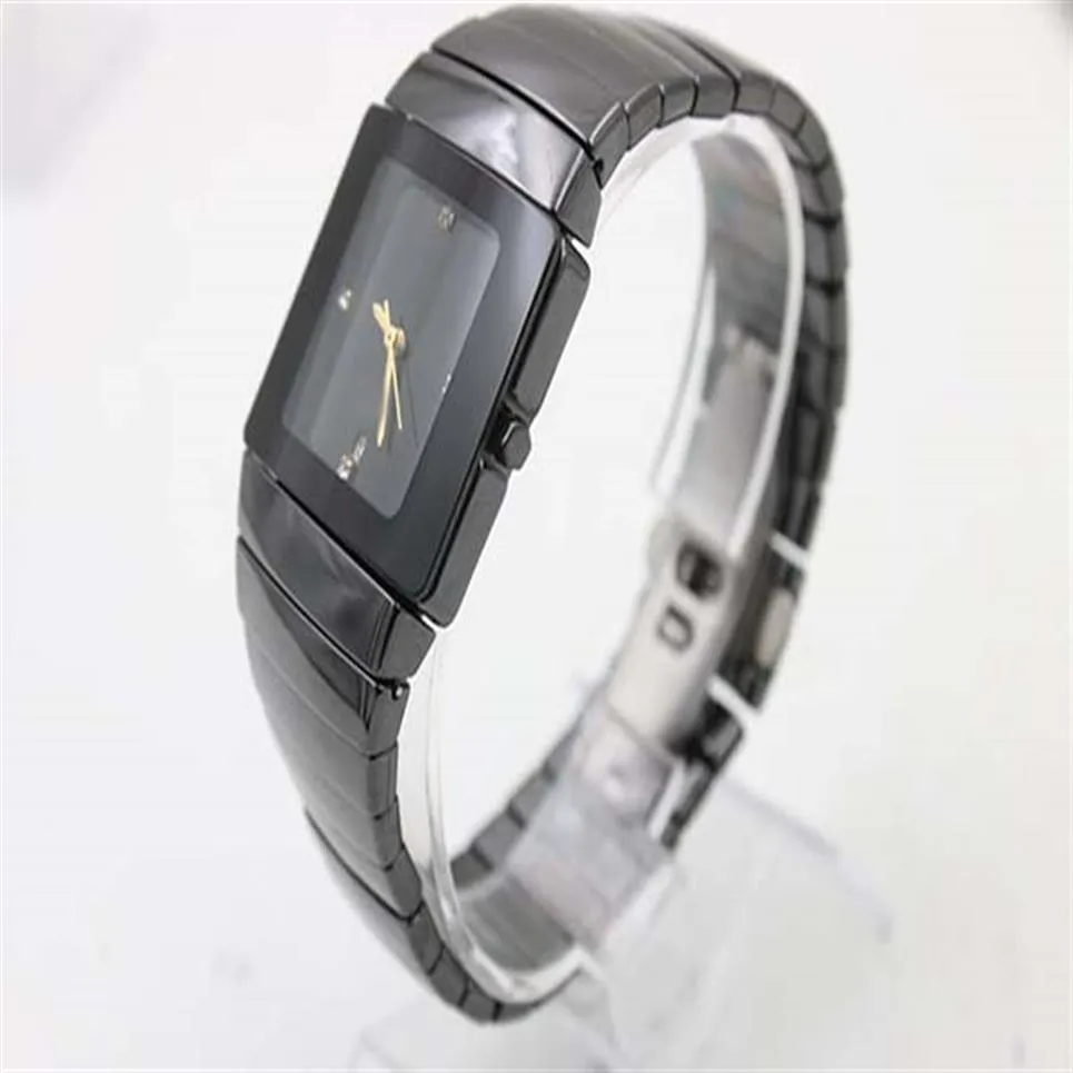 Remise Cadran noir montre limitée femme pointeur doré montre-bracelet noir inoxydable femmes Watches2737
