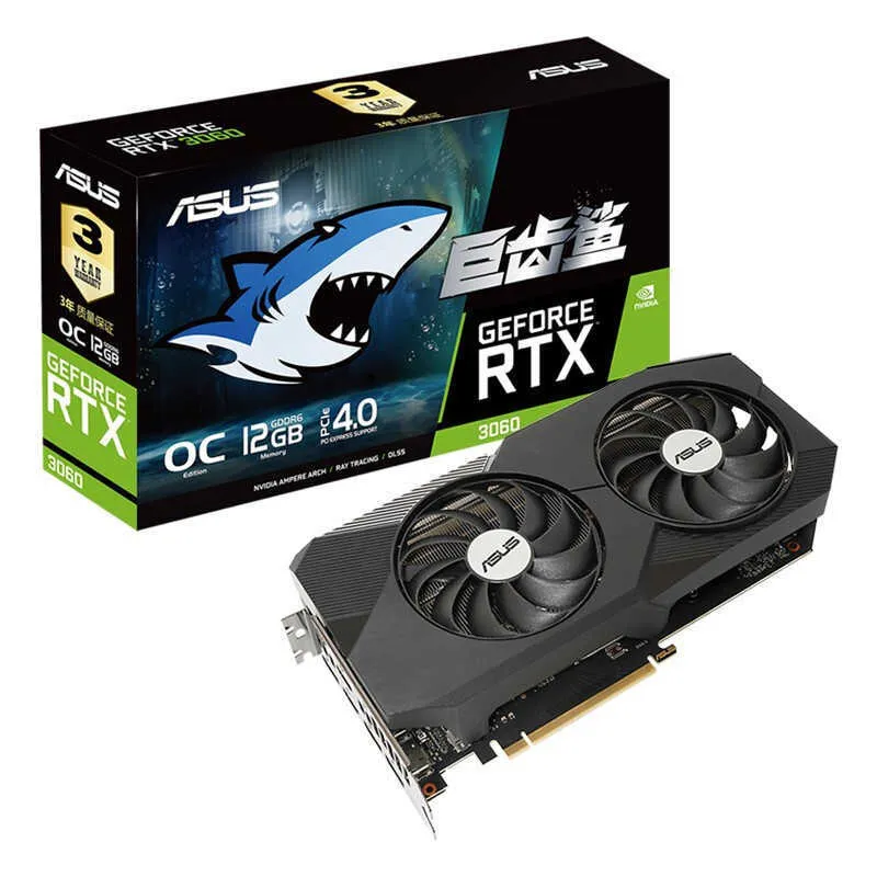 ASUS RTX 3060 ti 8GB 12GB 게이밍 비디오 카드 GPU 그래픽 카드 RTX3060 새 제품