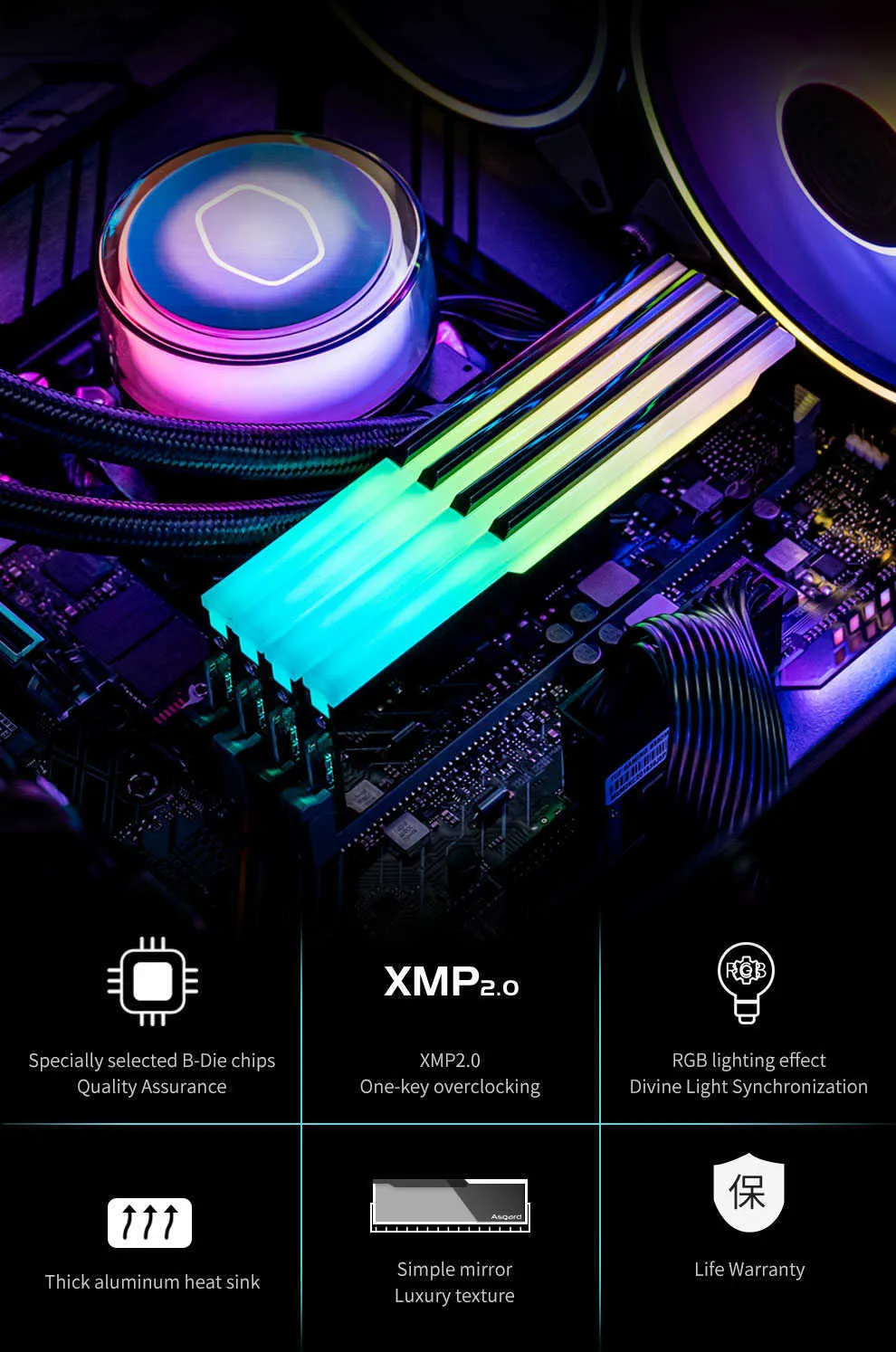 Computer Ram Memory 4k High-Performance DDR4 Memory Kit - 16GB 8GBx2 RAM, Ideal for Desktop ...