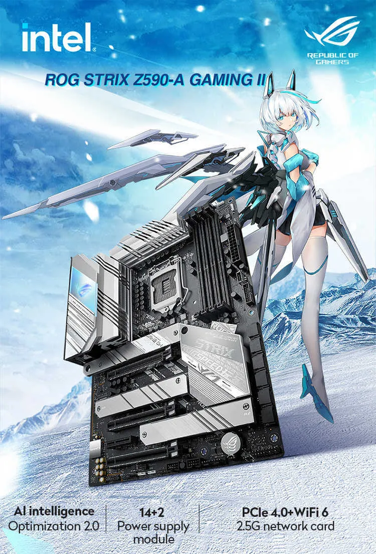 ASUS ROG STRIX Z590 A Gaming WiFi II Motherboard For Intel ASUS ROG STRIX Z590 A Gaming WiFi II Motherboard For Intel