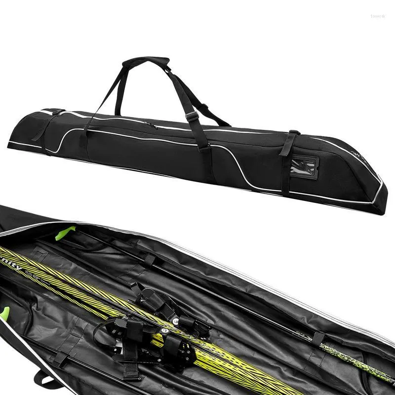 Sacs de plein air Snowboard Sac de rangement 600D Ski résistant à l'eau avec poignée supérieure Outil de conteneur de ski portable pour fixations de planche