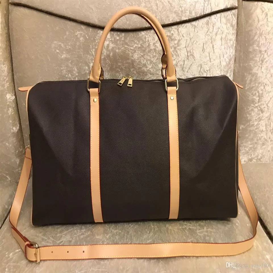 Männer Duffle Taschen Frauen Reisetasche Handgepäck Geldbörse Mann Pu Leder Handtaschen Große Cross Body Totes 55cm281k