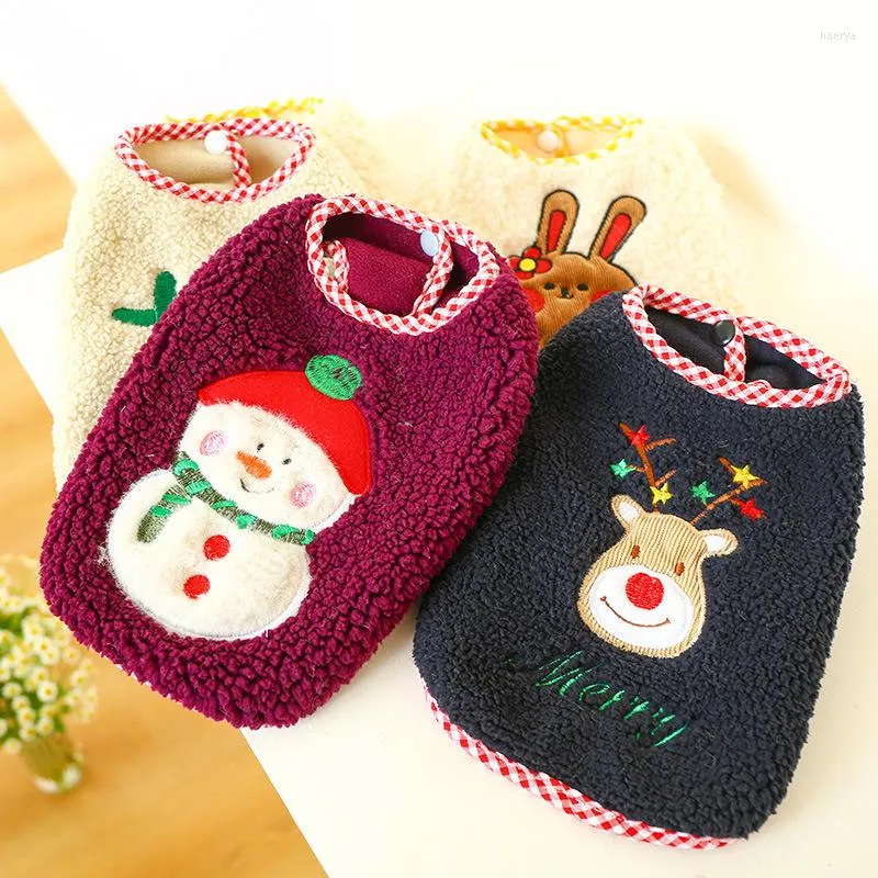 Dog Apparel Winter Christmas Pet Clothes Snowman Lamb Velvet Warm Cat Puppy For Small Dogs Cats Chihuahua Outfit Vest