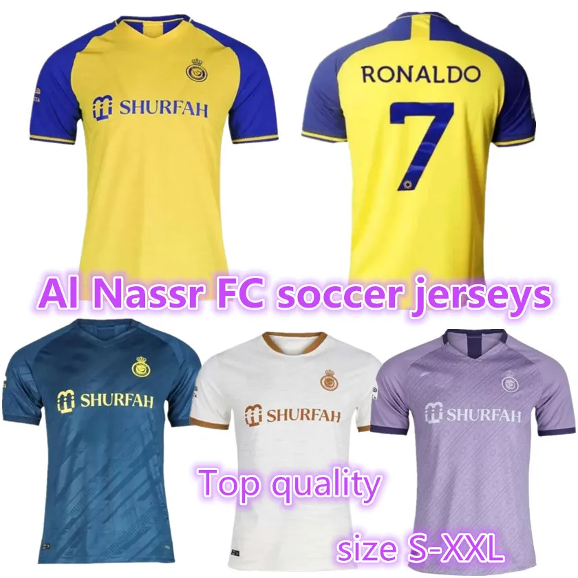 22 23 Al Nassr Fc Futbol Forması Ronaldo 2022 2023 Ev Sarı Uzak Cr7 ...