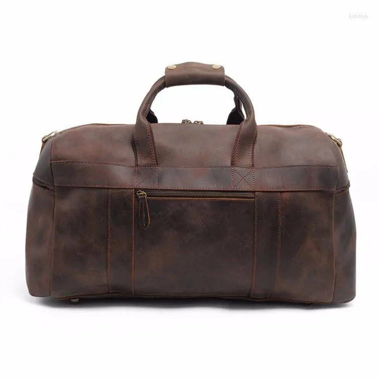 Duffel Bags Luufan Big Bag Large Capacity Travel Gigantic Genuine Leather Duffle Handbags 60cm Roomy Hand Luggage Business Trip From 223 8 DHgate