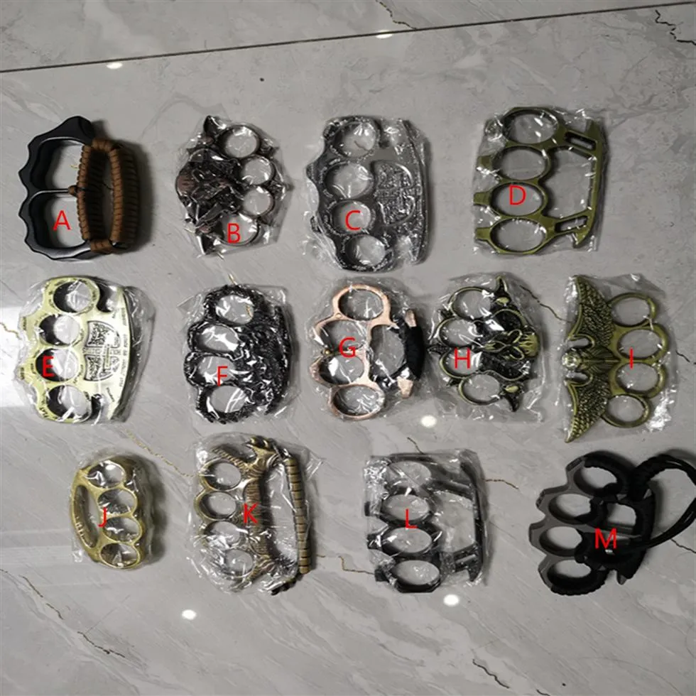 13 styles Glass Fiber Finger Tiger Four Fingers Handcuffs Protective Gear Ring Iron Portable Equipment Rings Buckle Hand Brace Def271G