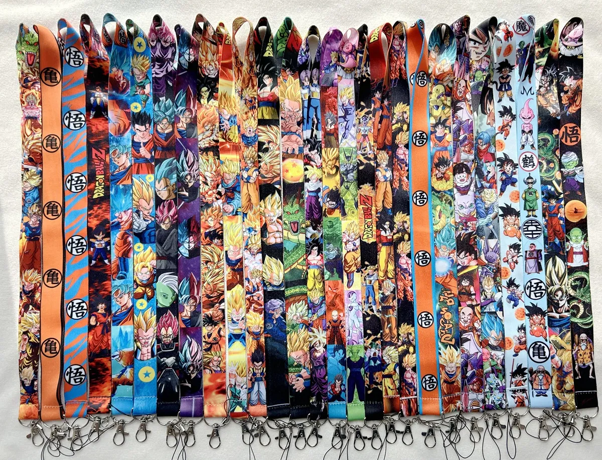 Anime japonais Dragon Lanyard Ball Z Designer Porte-clés ID Couverture de carte de crédit Pass Téléphone portable Charme Sangles de cou Porte-badge Porte-clés Accessoires dhgate