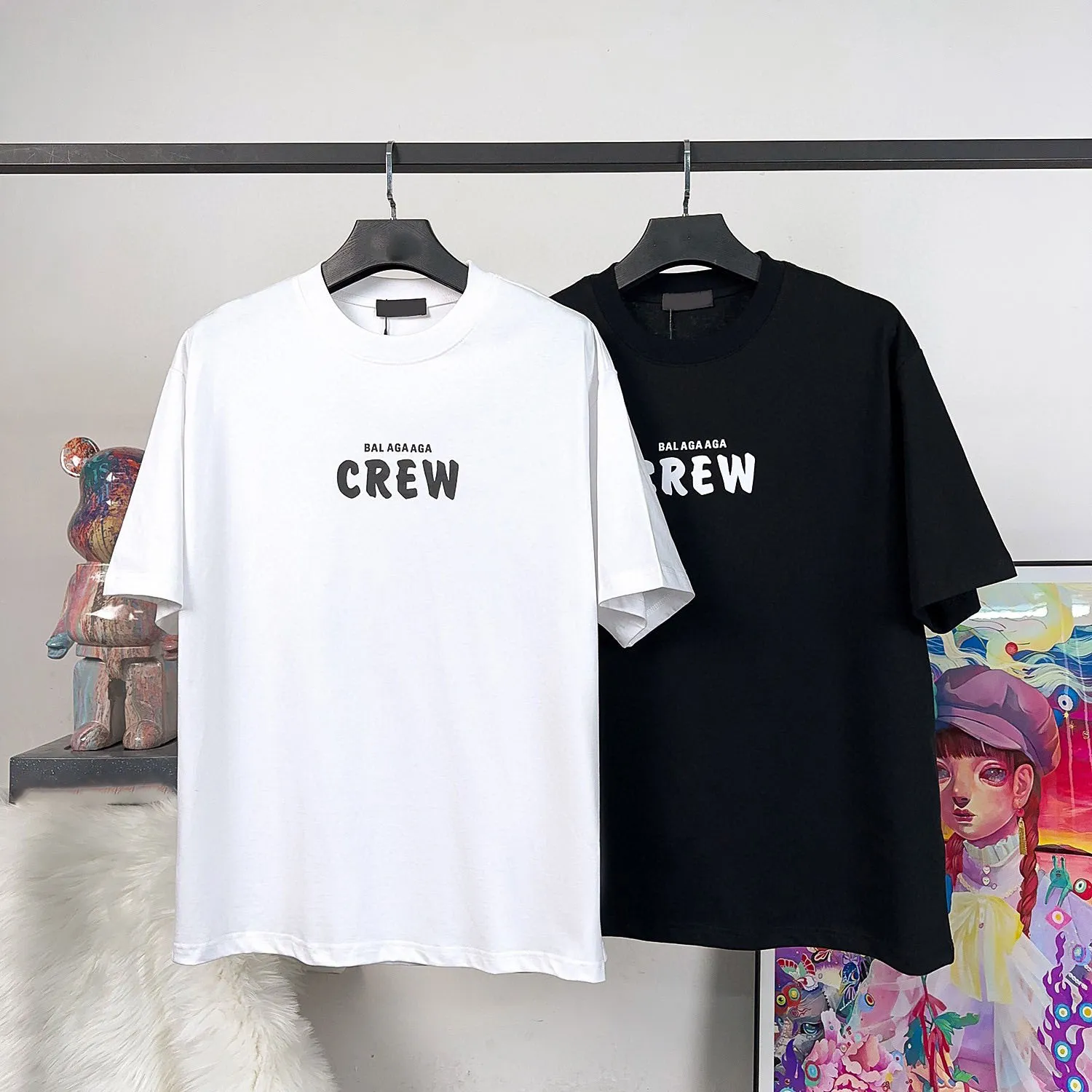Men s Cotton Blend Oversize Crew Neck Short Sleeve Printed T Shirt Streetwear Style Summer Wear