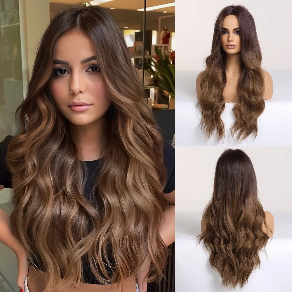 Long top wig brown