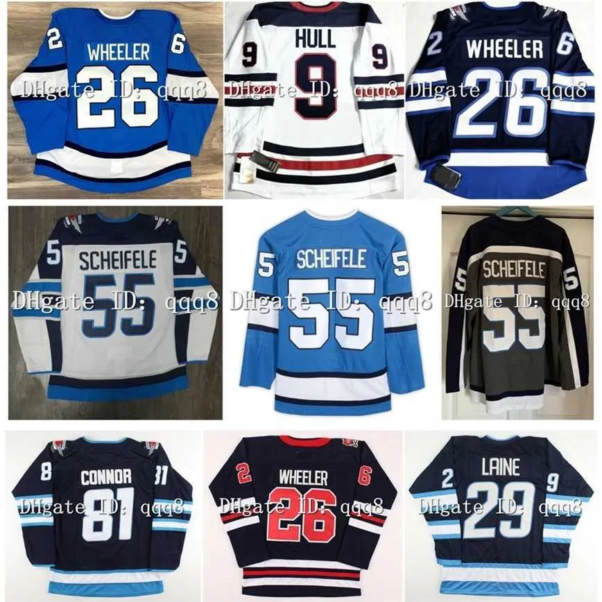 Q888 Blake Wheeler Hockey Jersey Mark Scheifele Nate Schmidt Kyle Connor Josh Morrissey Andrew Copp Pierre-Luc Dubois Pionk Nikolaj Ehlers