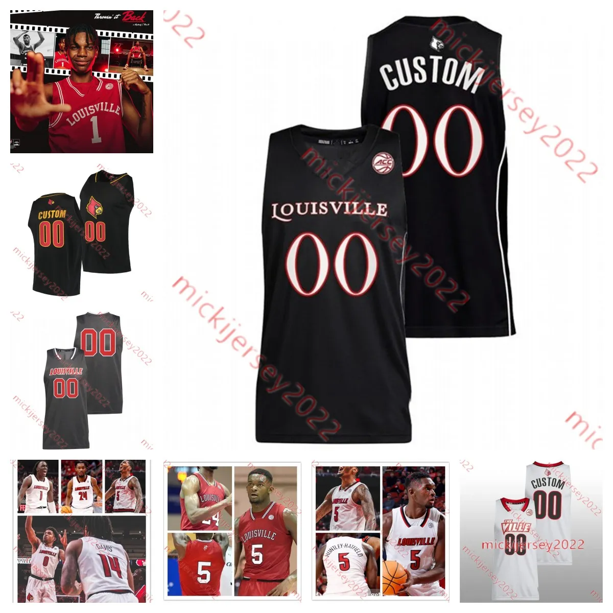 Maillot de basket-ball personnalisé des Cardinals de Louisville 32 DeJuan Wheat Lance Thomas Damion Lee Brian Bowen Jordon Nwora Curtis Williams Jr. Russ Smith Maillots pour jeunes hommes