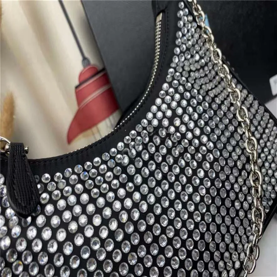 Latest luxurys designers Rhinestone hobo bags beautiful sparkle Diamonds wide strap shoulder bag bling blings Diamante cross body 245N